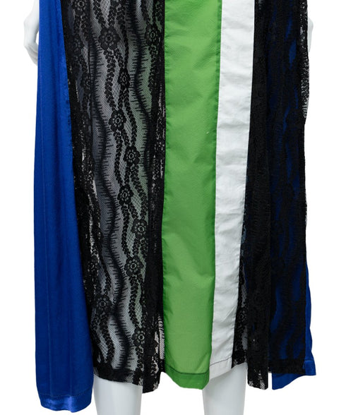 Stripe Lace Panel Dress